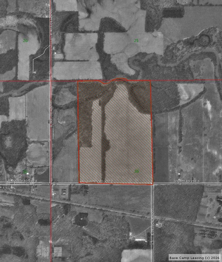 Map or photo for Starke County, Indiana hunting lease property.