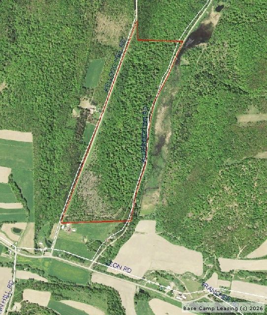 Map or photo for Cattaraugus County, New York hunting lease property.