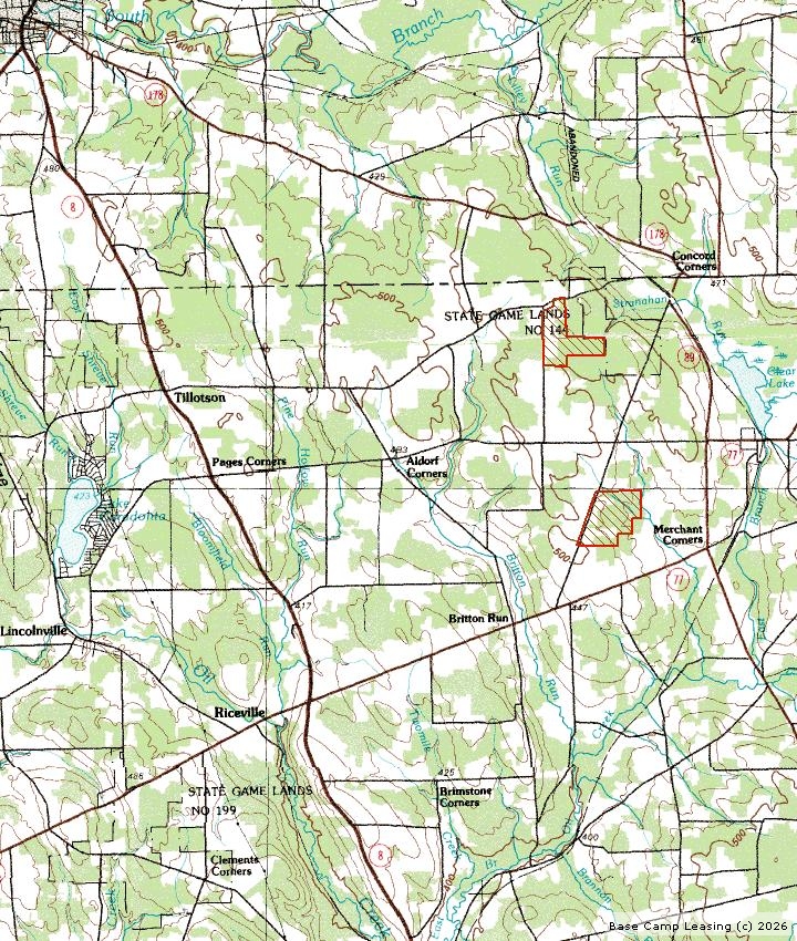 Crawford County Pennsylvania Hunting Lease Property 3613 Base Camp